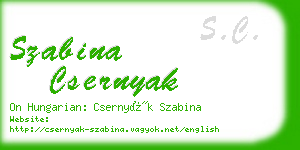 szabina csernyak business card